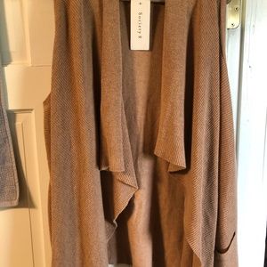 BOHO SOCIETY8 Tan Draped Cardigan